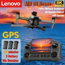 Dron GPS Lenovo A1R 3S z profesjonalną kamerą HD 8K i funkcją 360 °   Laserowy system unikania przeszkód, silnik bezszczotkowy, 5G WIFI FPV, zabawki - drony.