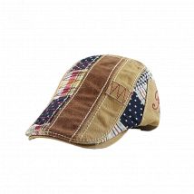 Männer Baskenmütze Hut Patchwork Newsboy Baskenmütze Einstellbare Cabbie Baumwolle Flache Kappe für Fahren Jagd Angeln Outdoor