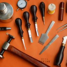 WUTA España almacén liquidación, herramientas profesionales de cuero, herramienta artesanal, herramientas de corte de punzonado de costura DIY