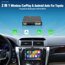 AUTOTOP Wireless CarPlay e Android Auto AI Box Per Toyota Tundra Tacoma Yaris Corolla Highlander RAV4 CAMRY Touch2 Entune2.0