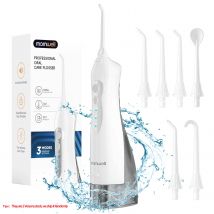Mornwell-delineador de agua para dientes, 4 chorros, 3 modos, portátil, inalámbrico, D52, limpiador de dientes, resistente al agua IPX7, selecciones bucales