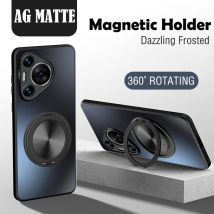Harte AG Matte 360-Grad-Rotationsring-Ständer-Magnethülle für Magsafe Huawei Puro 70 Pro P60 P50 P40 P30 Pro Halterung Rückseite