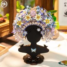 MU Haarnadel FlowerCrown 3D stereoskopisches Metallpuzzle, DIY-Puzzletoy, Desktop-Bürodekoration, Stressabbau, buntes Geschenk
