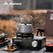 BISINNA 1,1 l Camping-Wasserkocher, leicht, tragbar, Teekanne aus Aluminiumlegierung, Outdoor, Tourismus, Picknick, Wandern, Kochgeschirr