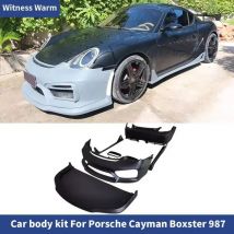 For Porsche Cayman Boxster 987 987.1 GT4 Style FRP Carbon Front Bumper Lip Rear Bumper Side Skirts Body Kit 05-08