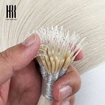 Nano-Perlen, Silikon-Kunststoffspitze, echte Remy-Haarverlängerungen aus natürlichem europäischem Echthaar, Highlight 16–22 Zoll, 0,8 g, Hero-Remy-Haar