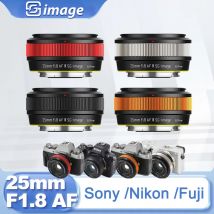 SG image 25mm F1.8 AF APS-C automatic Auto Focus Large Aperture Portrait Lens for Sony E ZVE10 a6400 Fuji X xe5 xm5 xt30 Nikon Z