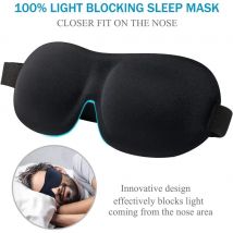 Maschera per il sonno 3D Benda per gli occhi Aiuto per il sonno Maschera per gli occhi in memory foam morbida per dormire Blocco da viaggio Copertura per gli occhi Slaapmasker leggera