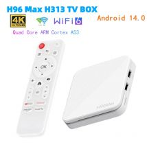 H96 MAX Allwinner H313 Quad Core Smart TV Box Android 14 2 GB 8 GB 16 GB Wifi6 BT 4K HD Google Voice Media Player AV1 Set-Top-Box