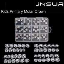 60 stücke Dental Temporäre Kronen Kinder Primäre Molaren Krone Vorgeformt Edelstahl Pedo Molaren Krone Refill Kit Zahnmedizin Pediatri