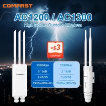 ﻿   COMFAST AC1200/1300 Router punto di accesso AP esterno 2.4/5G Dual Dand Estensore di segnale a lungo raggio Amplificatore WiFi wireless Ripetere