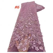 Tessuto di pizzo africano a rete Perline nigeriane Tessuto di pizzo con paillettes 2025 Abiti di pizzo francese Nigeria di alta qualità per le donne Matrimonio festa