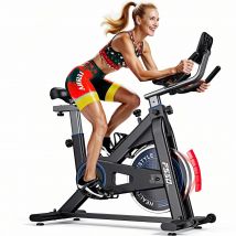 Mettlematic Heimtrainer, 300 W Ergometer, 4-fach verstellbar, Indoor-Fitnessfahrrad mit U/min-Display, Tablet-Halterung, 150 kg Tragkraft