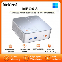 Ninkear M8 MINI PC AMD Ryzen ™   7 8745HS Mini-Computer 32 GB DDR5 1 TB SSD WiFi6 BT5.2 Windows 11 Smart Fan Aktive Kühlung