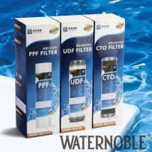 Waternoble 10-Zoll-Ersatzfilterkartuschen-Set aus PP-Baumwolle, UDF CTO für Standard-RO-Wasserfiltersysteme, Haushaltsvorfilter