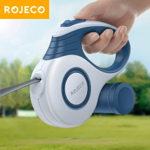 ROJECO Automatyczna zwijana smycz dla psa 3M/5M Wysuwana lina do podróży na świeżym powietrzu Piesze