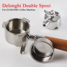 51 mm Kaffee-Siebträger mit doppeltem Auslauf und 1 2 Tassen Korb für Delonghi ECO680 ECO685