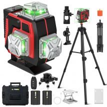 Livello laser professionale 4D a 16 linee automatico 3 °   Palo di fissaggio della linea da parete 360 orizzontale e verticale Super potente Green Beam