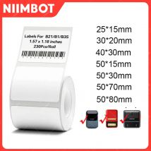 Niimbot B21/B1/B3S Termiczna etykieta samoprzylepna Papier do druku Biały 20-50mm Szerokość Etykieta odzieżowa Cena towaru Żywność Samoprzylepna
