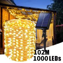 Lampada da fata a LED solare Lampada da festone per esterni Lampada da fata da giardino IP65 Illuminazione impermeabile Decorazione per lampada solare per feste di Natale