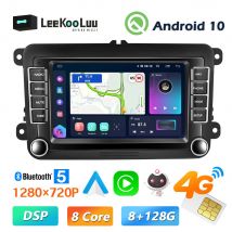 LeeKooLuu 2 Din Android Autoradio GPS 4G WiFi DSP Carplay Per VW/Volkswagen Skoda Octavia golf 5 6 touran passat B6 polo Jetta