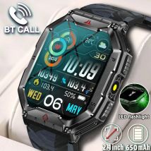1atm wasserdichte Outdoor-Militär Smartwatch Männer 650mah große Batterie Kompass GPS Bewegungs verfolgung Bluetooth Anruf Smart Watch Männer