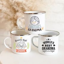 Muttertag geschenk für Großmutter Welten beste Oma Kaffeetasse Oma trinken Emaille Tassen Oma Großmutter Geburtstags geschenke