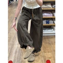 Women Floral Wide Leg Casual Pants High Waisted Loose Trousers 2025 Autumn New Arrival Slimming Comfort