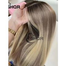 wigs 100% Human Hair Highlight 360 Lace Frontal Wig Brown Ombre Blonde 13x6 13x4 Lace Front Wig Body Wave Brazilia Preplucked