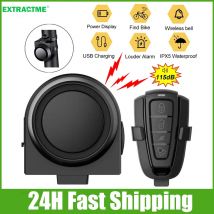 Extractme Allarme moto Ricarica USB Blocco antifurto per bicicletta wireless Sistema di sicurezza per bici elettrica impermeabile Allarme a vibrazione
