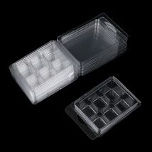 10 packs stampi di fusione in cera trasparenti in plastica vuota fusione di cera per le scatole di candele di scioglimento della cera per asciugatura