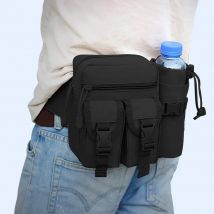 Marsupio da esterno Marsupio Hip Bum Borsa EDC con tracolla regolabile e portabottiglie per campeggio, escursionismo, caccia