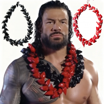 NEW Black Roman Reigns ULA FALA Tribal Chief Samoan OTC ULA FALA Necklace Family Tribe Necklace