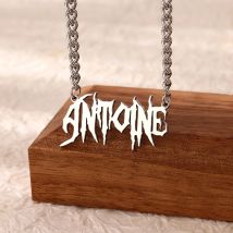 Benutzerdefinierte Namensketten für Frauen und Männer, Edelstahl, dicke kubanische Kette, individuelle Halskette, Anhänger, personalisierter Halsschmuck, Geschenk