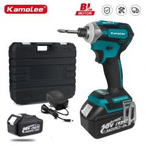 Kamolee 588 Nm kabelloser elektrischer bürstenloser 5-Gang-Schraubendreher Elektrowerkzeug 1/4 Zoll mit 3 LED-Lichtern. Gilt für 18 V 21 V-Batterien