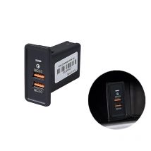 12V/24V Dual USB Auto ladegerät QC 3,0 Schnell ladegerät Adapter Autotelefon für VW Volkswagen Golf 7/7,5 Rline Passat Jetta