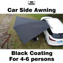 Autos eite Markise Zelt schwarz Beschichtung Plane 2x3 Outdoor wasserdicht Camping schwarz beschichtet Auto hinten Schutz Geländewagen selbst fahrende Lieferungen