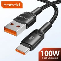 Cavo USB tipo C Toocki 100W per Xiaomi POCO Samsung Huawei OPPO 6A caricabatterie a ricarica rapida