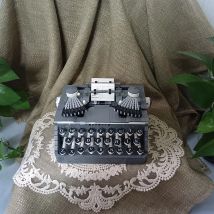 Retro Schreibmaschine Baustein Set: 3D-Modell Mini-Steine, Lernspiel zeug, einzigartiges Geschenk für Mechaniker Schreibmaschine Enthusiasten