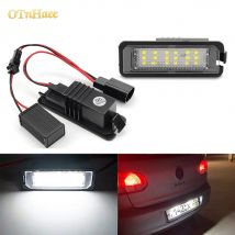 2 stücke LED Anzahl Kennzeichen Licht Lampe Für VW Golf4/5/6/7 Passat B6 CC Eos Polo Superb Seat Leon Altea canbus kein Fehler Weiß