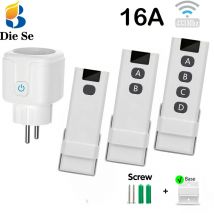 RF433Mhz Presa Elettrica Senza Fili Interruttore di Controllo Remoto Spina EU FR 110V 220V 16A Prese Elettriche per Ventola Lampada macchina da caffè