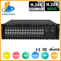 3U Rack 16 Kanäle SD HD 3G SDI zu IP Video Encoder H.265 H.264 HD-SDI 3G-SDI Live-Streaming Broadcast encoder Sender