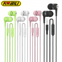 1-8 pezzi cuffie cablate da 3,5 mm auricolari cablati con microfono bassi auricolari stereo HiFi sport controllo in linea per telefoni