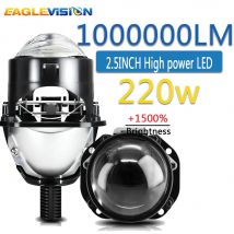 EAGLEVISION 2.5 Pollici Bi Proiettore Faro LED Mile Faro Lenti per Hella Luci LED H4 H7 9005 9006 Accessori Auto