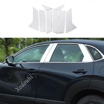 Auto Körper Abdeckung Edelstahl Garnieren Säule Fenster Mitte Streifen Trim Rahmen Lampe Teile Für