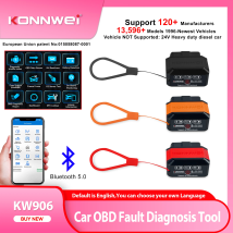 2026 KONNWEI KW906 OBD2 Strumento diagnostico per sistema motore auto Scanner Bluetooth5.0 per Android/IOS ELM 327 Lettore di codici Pic18F25K80