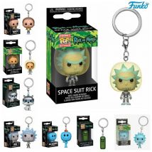 FUNKO POP Pickle Rick und Morty Snow Ball HOLOGRAM Raumanzug Rick CLONE Schlüsselanhänger Kinderspielzeug Mr. Meeseeks Schneeball Geschenk