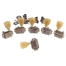 Ein Satz 3R-3L Vintage Deluxe Gitarren-Mechaniken-Mechaniken aus Nickel, HERGESTELLT IN TAIWAN