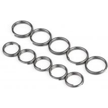 FEGVE Titanium Key Rings Split Rings, Small Keyrings, Jump Rings for Necklaces, Keys, Jewelry Attachment - 10/12/14mm