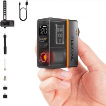 Pompa per Bicicletta Elettrica Mini FLEXTAIL ACS - Pompa per Pneumatici da Bici 130PSI con Manometro e Luce Posteriore Integrata